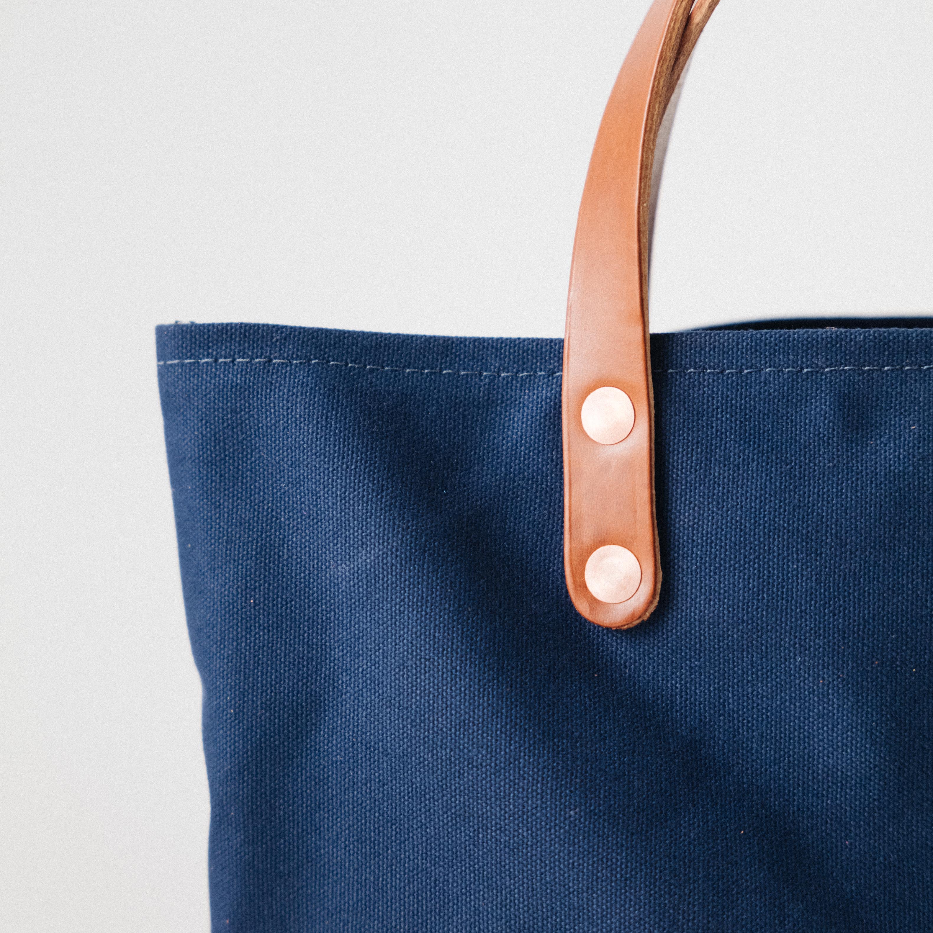 Navy Canvas Mini Panel Tote