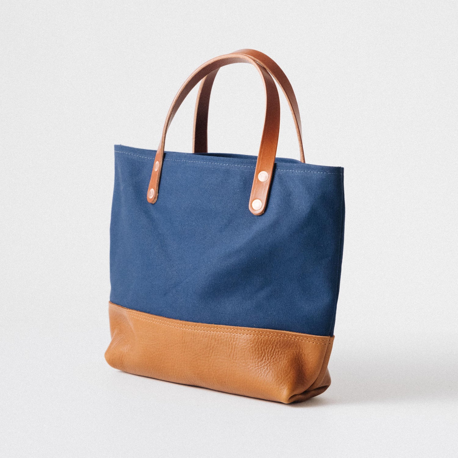 Navy Canvas Mini Panel Tote