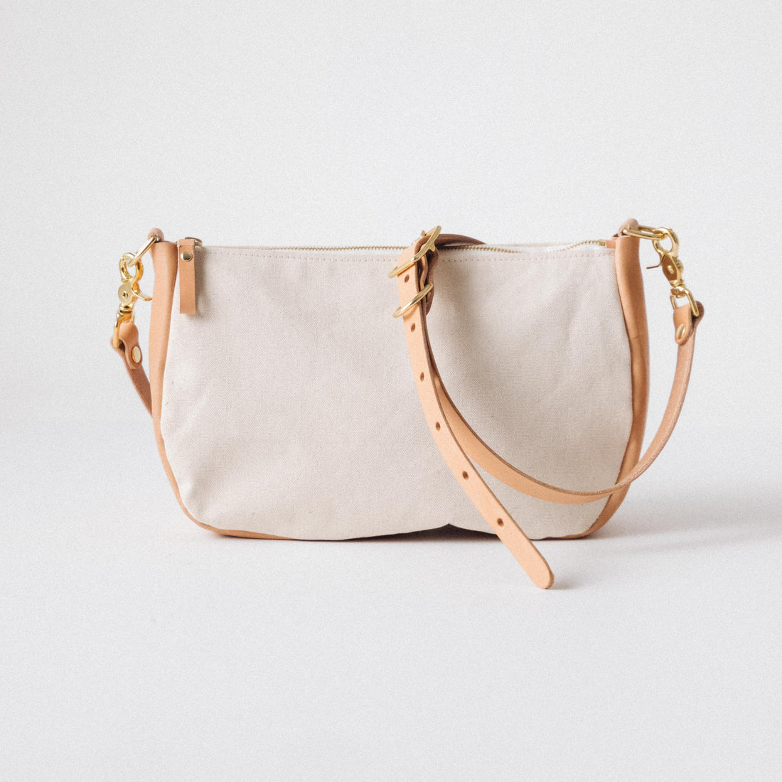 Natural Canvas Crossbody Bag