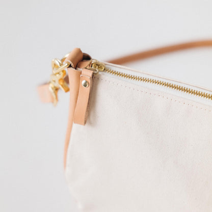 Natural Canvas Crossbody Bag