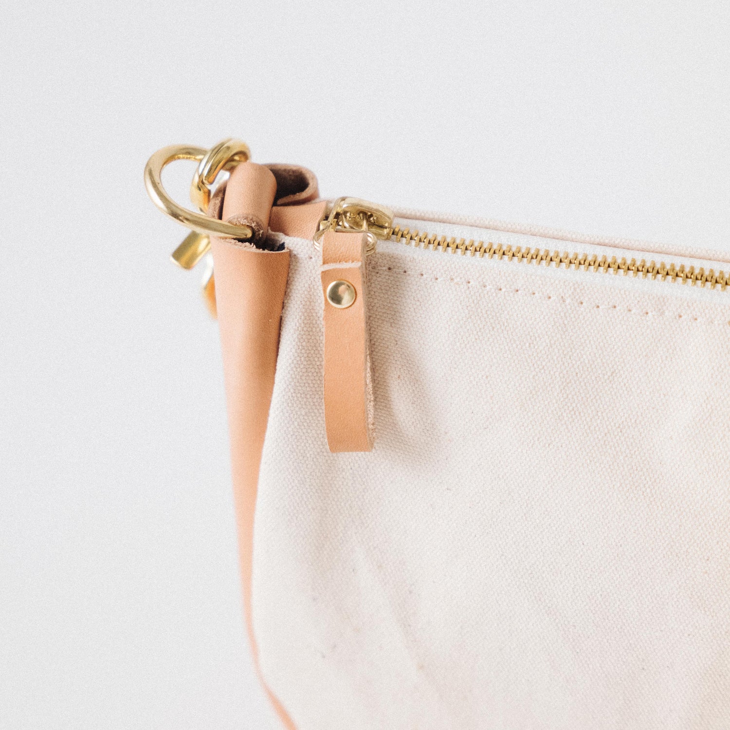 Natural Canvas Medium Crossbody Bag