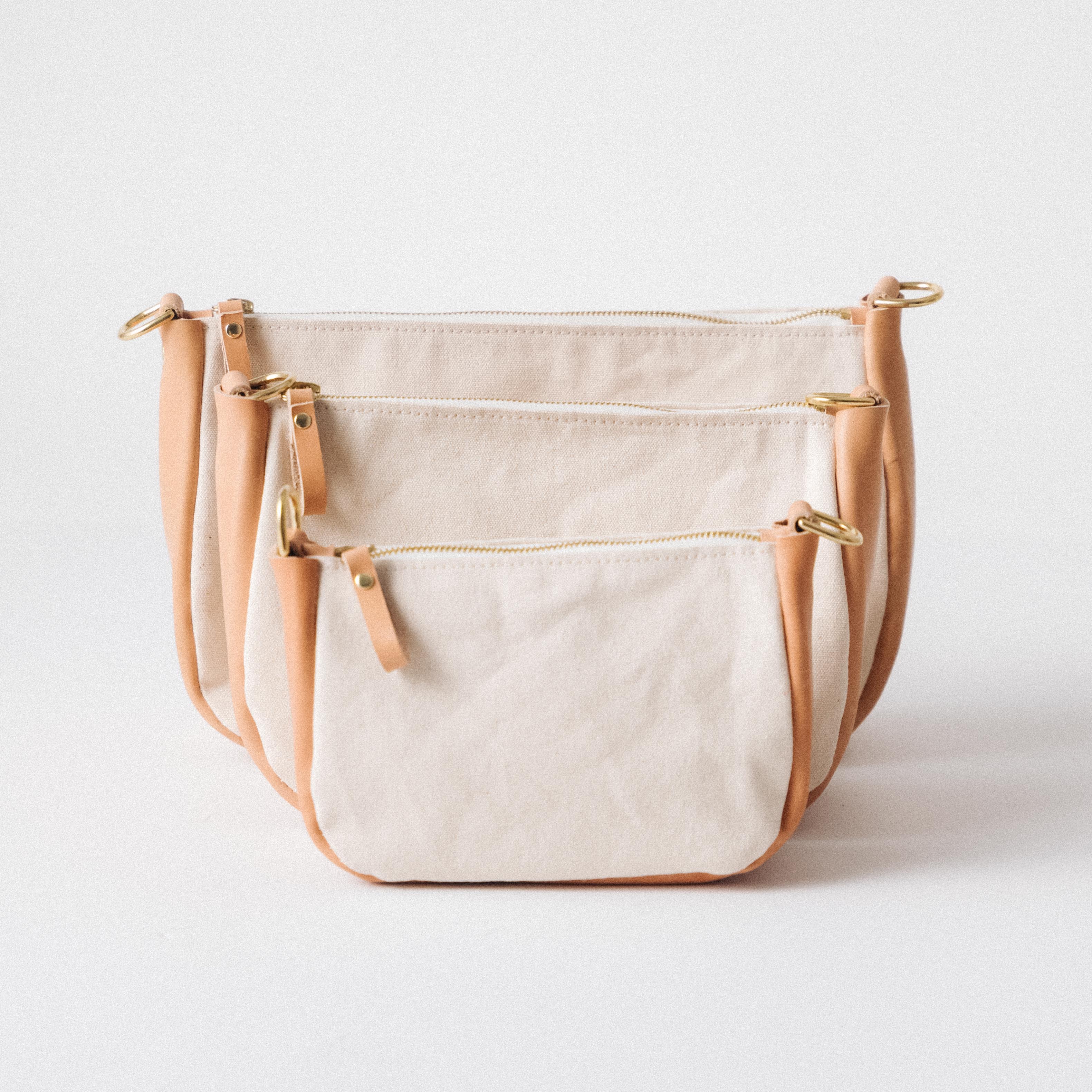 Natural Canvas Mini Crossbody Bag