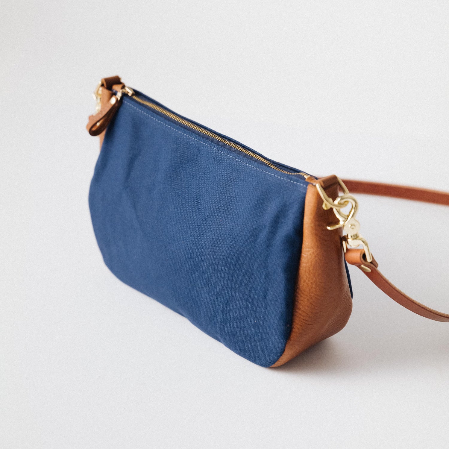 Navy Canvas Crossbody Bag