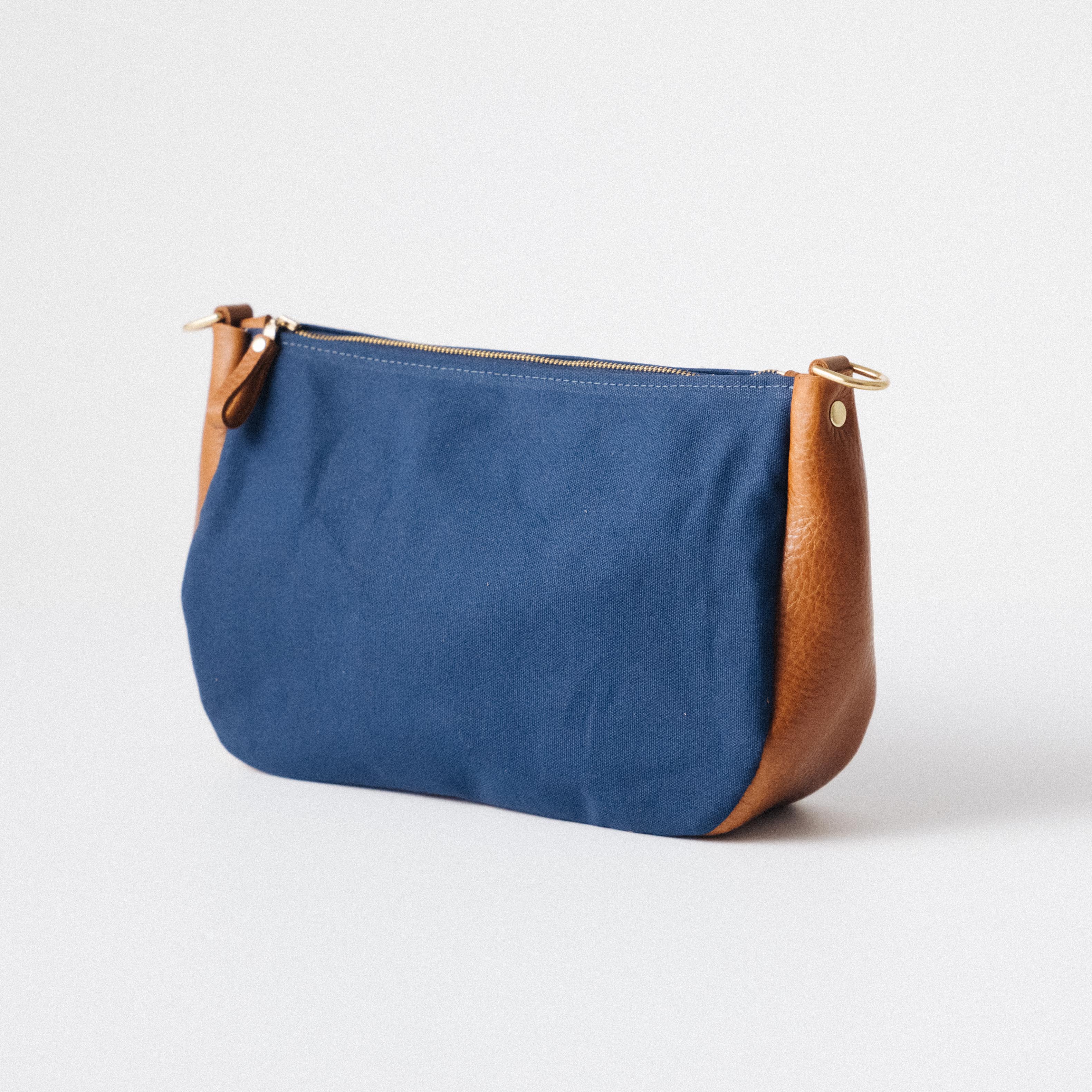 Navy Canvas Crossbody Bag