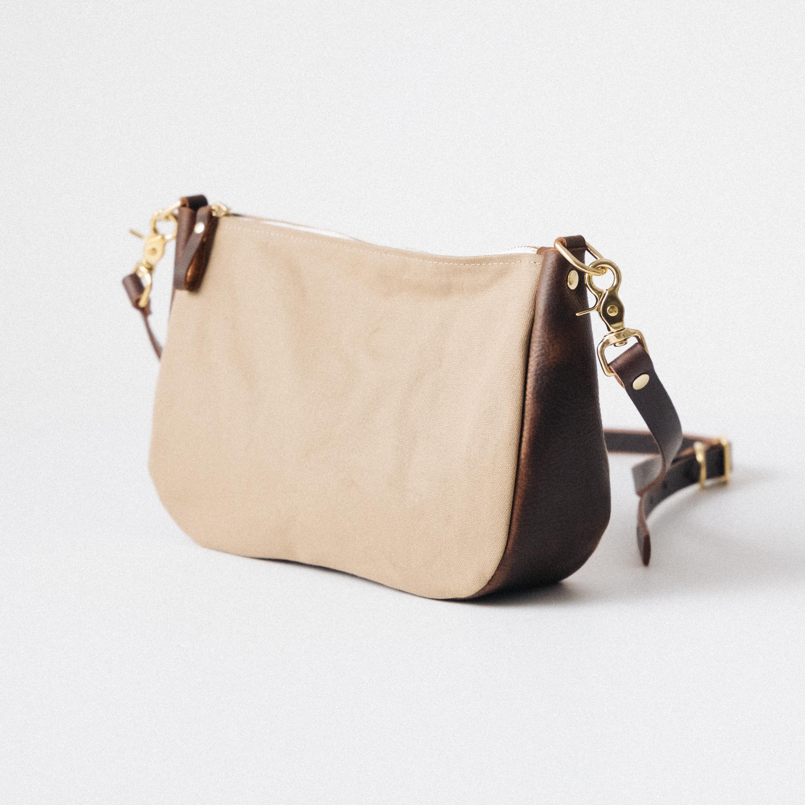 Field Tan Canvas Crossbody Bag