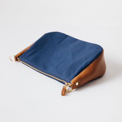 Navy Canvas Crossbody Bag