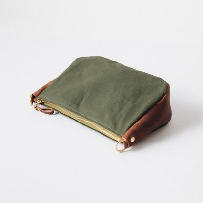 Green Canvas Crossbody Bag