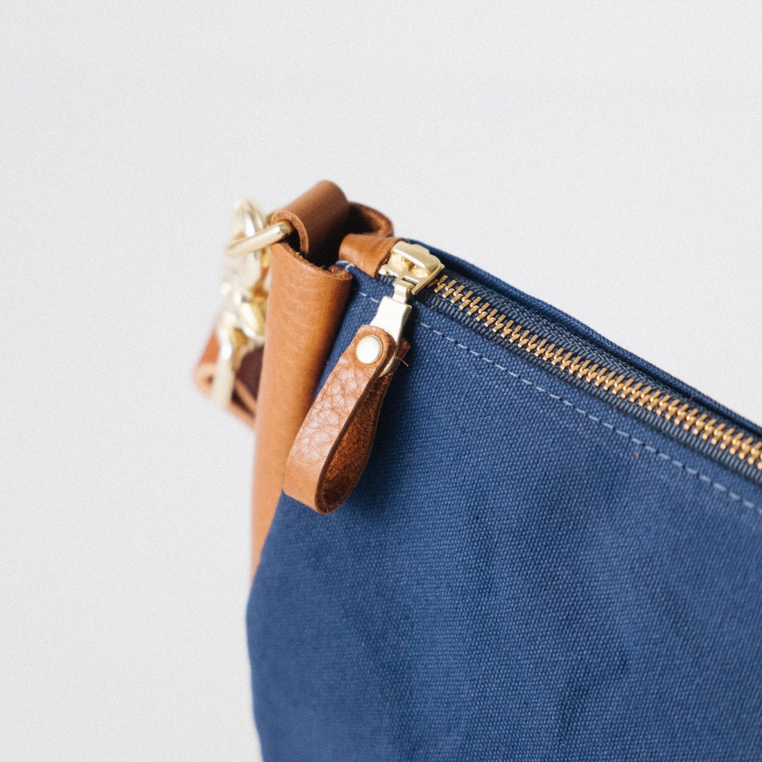 Navy Canvas Medium Crossbody Bag