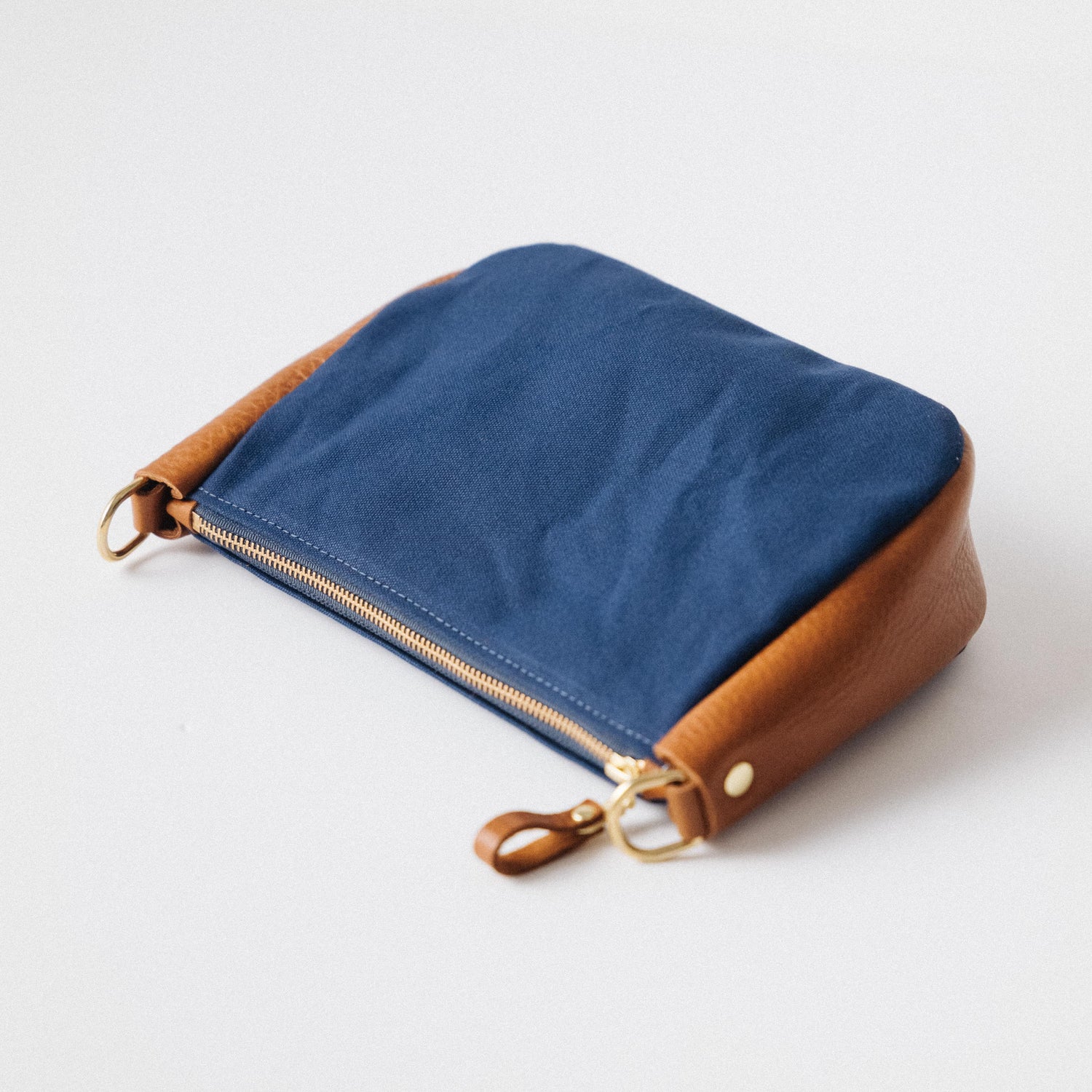 Navy Canvas Medium Crossbody Bag