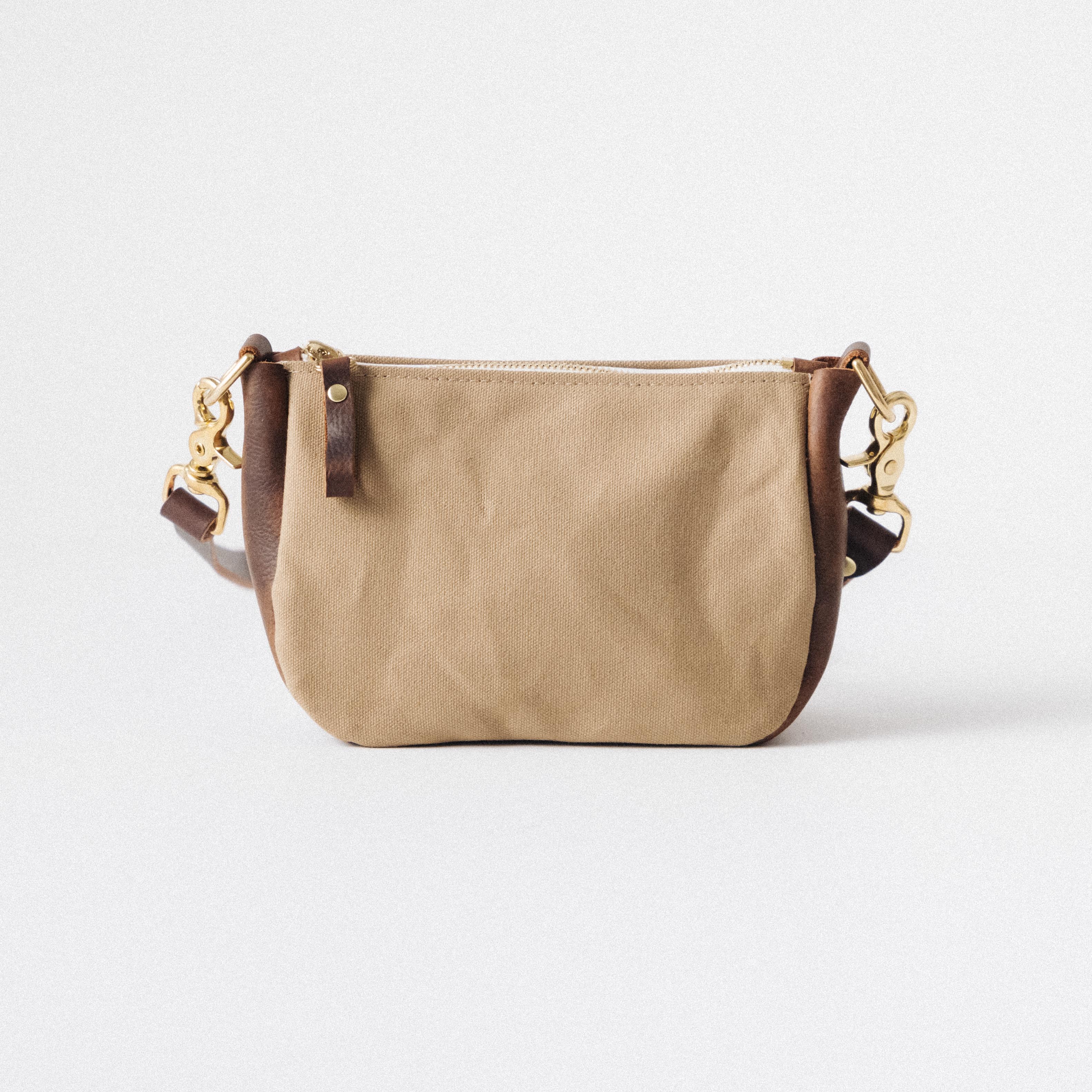 Field Tan Canvas Mini Crossbody Bag