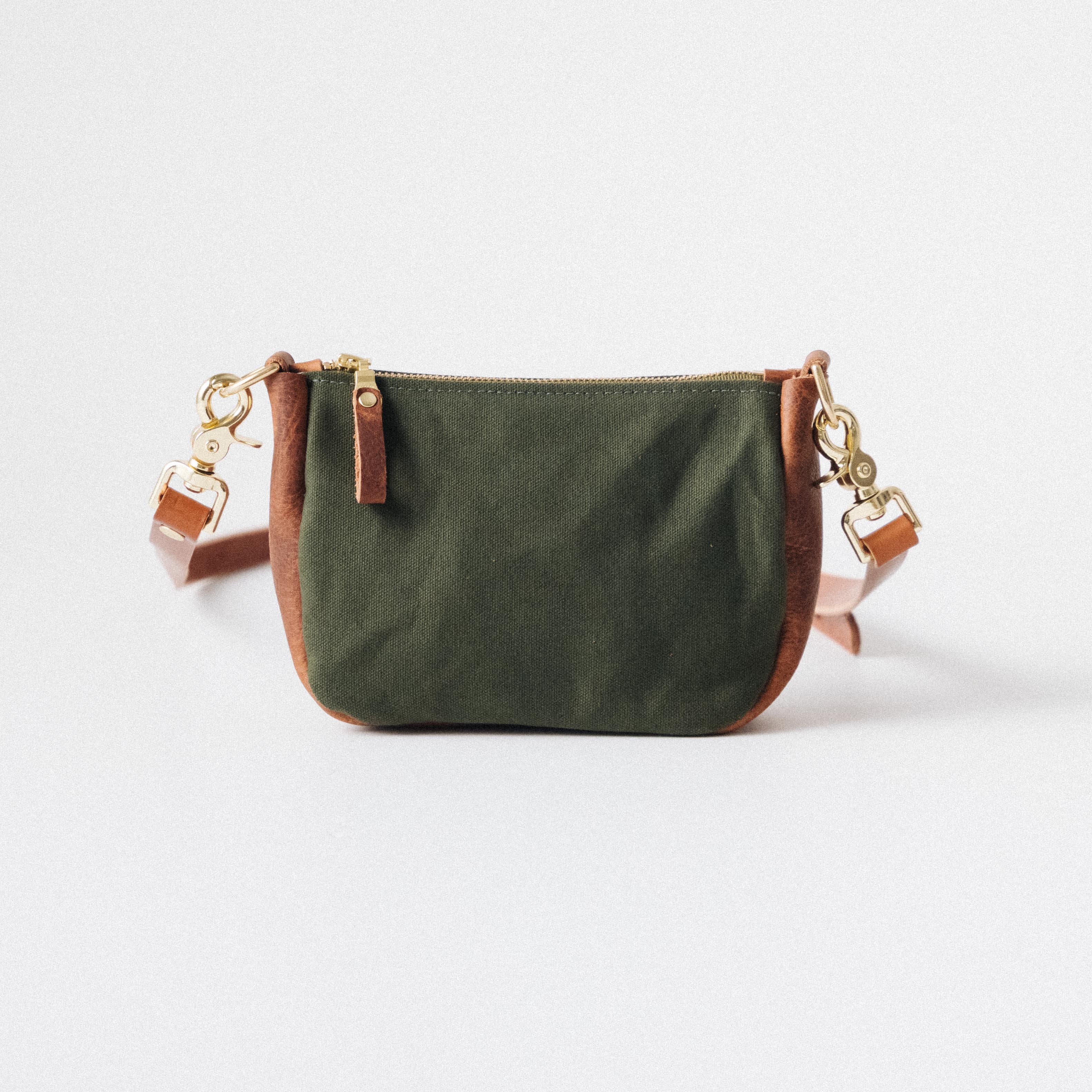 Green Canvas Mini Crossbody