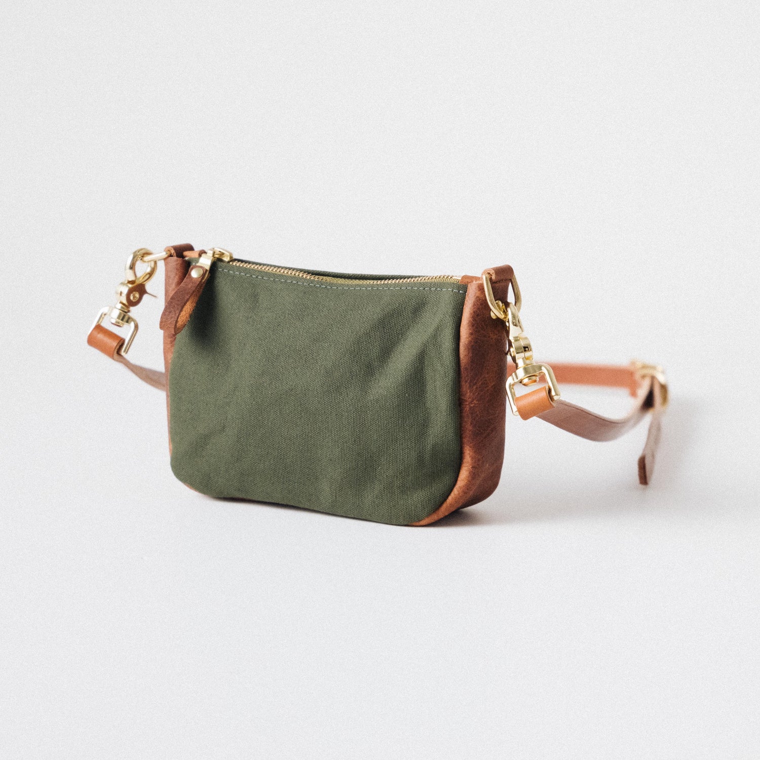 Green Canvas Mini Crossbody