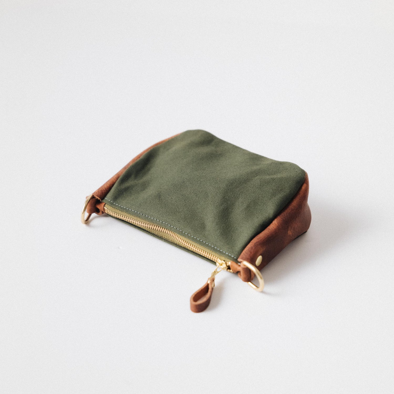 Green Canvas Mini Crossbody