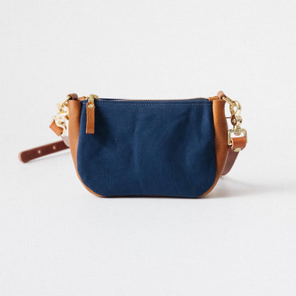 Navy Canvas Mini Crossbody Bag