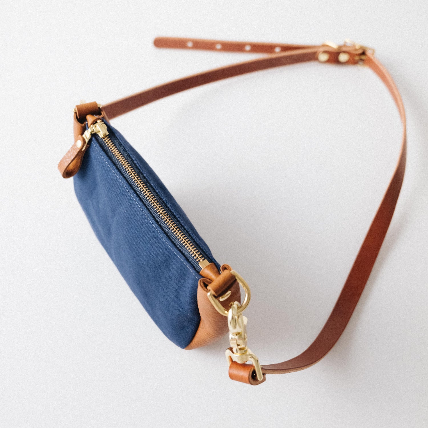 Navy Canvas Mini Crossbody Bag