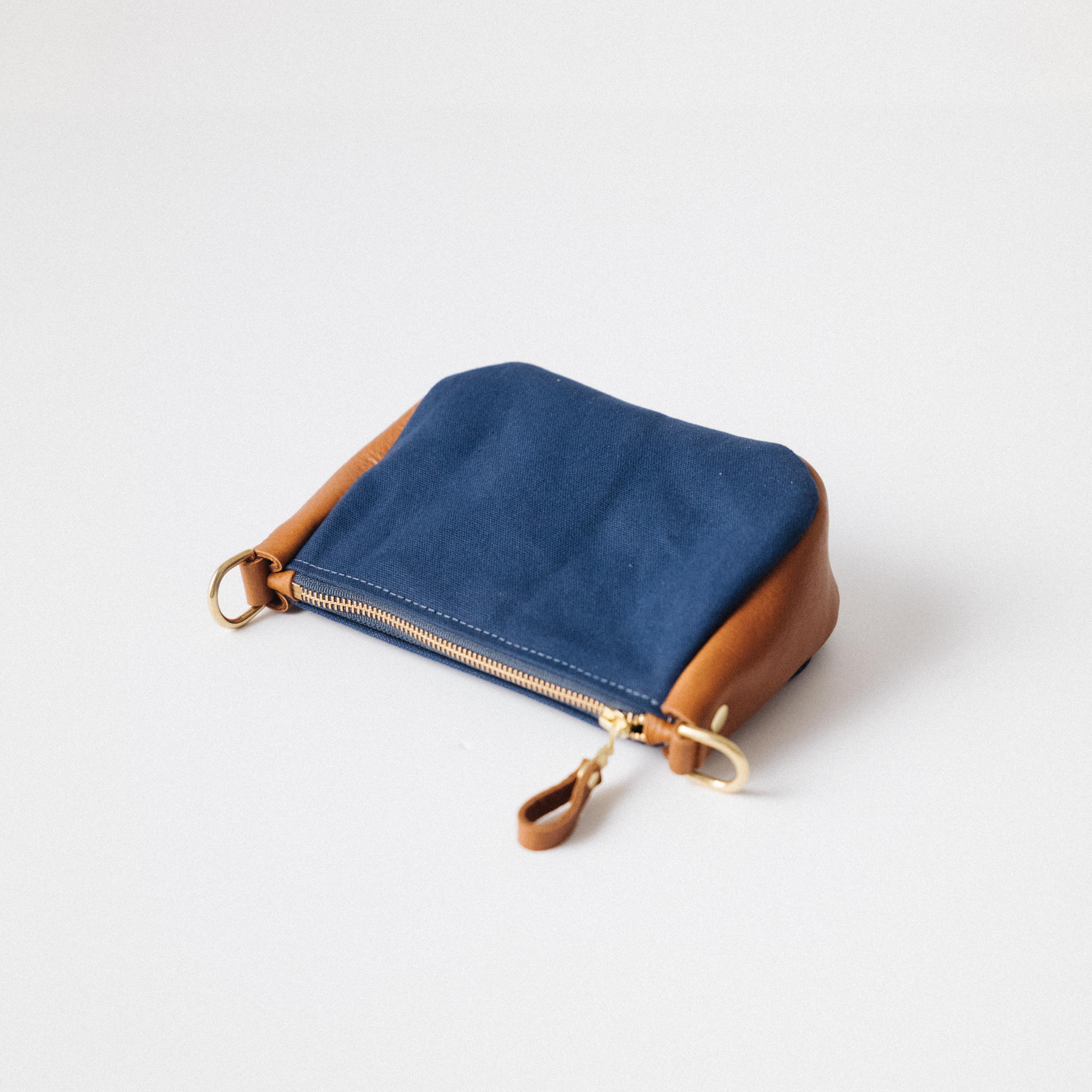 Navy Canvas Mini Crossbody Bag