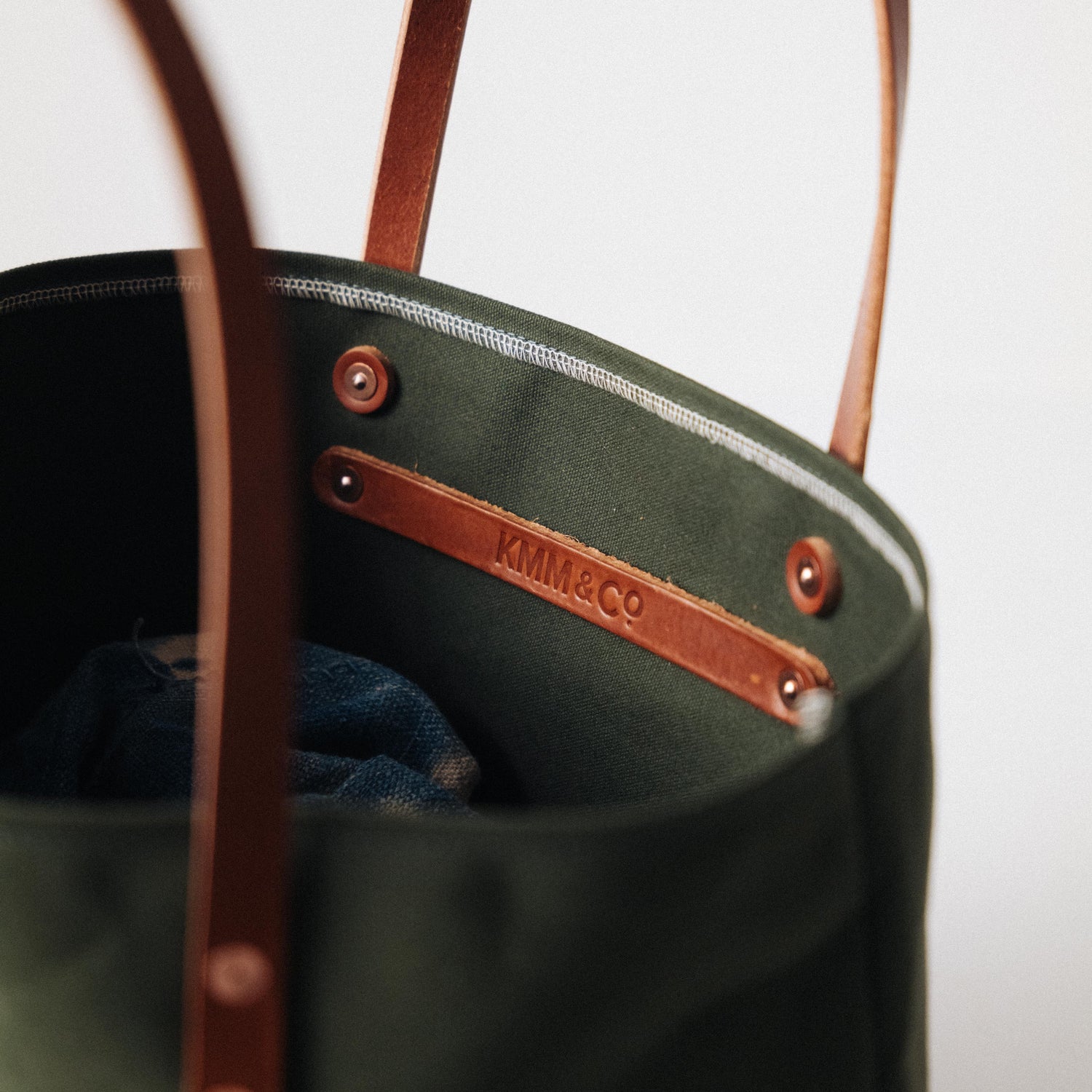 Green Canvas East West Tote