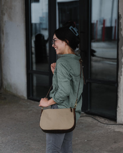 Green Canvas Crossbody Bag