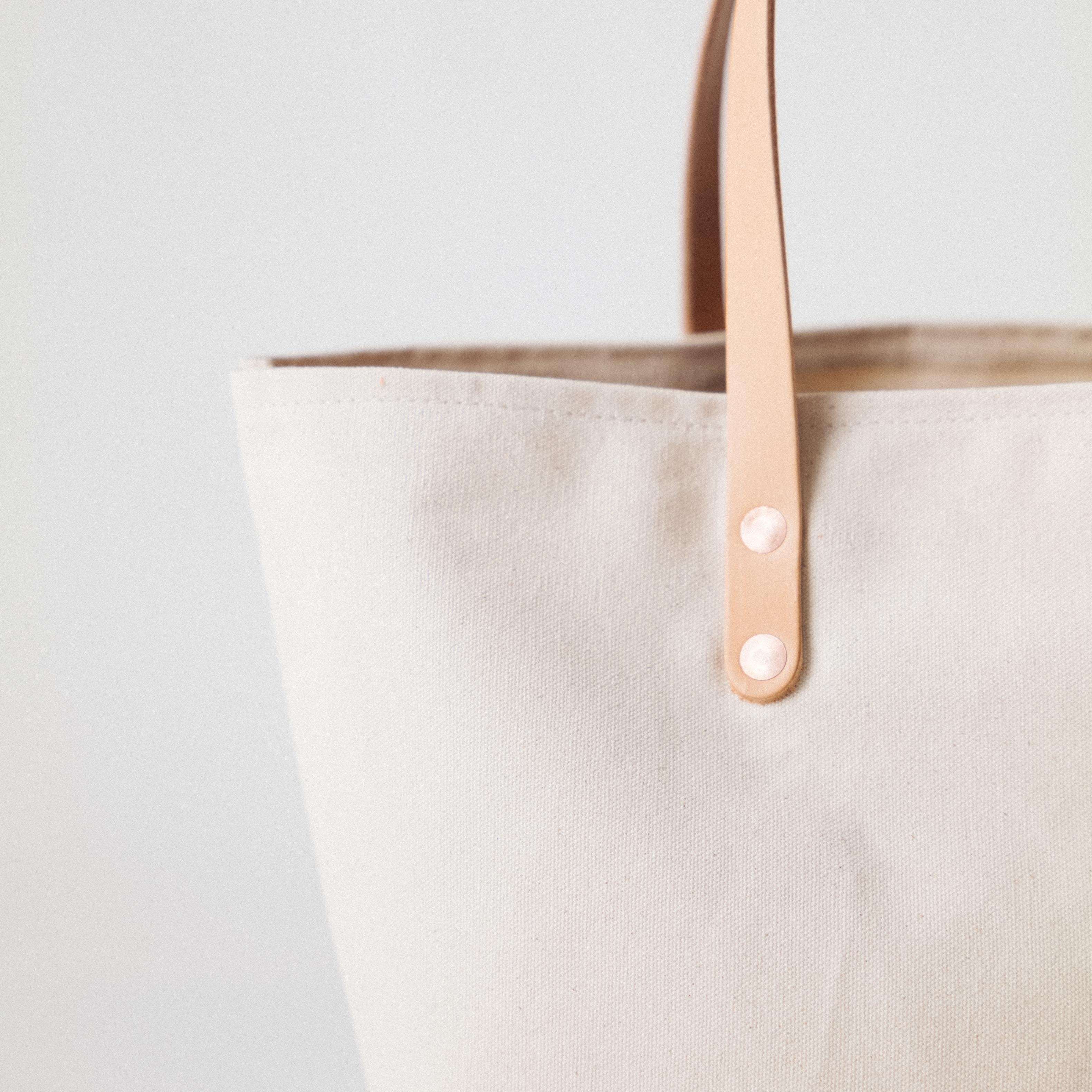 Natural Canvas East West Tote