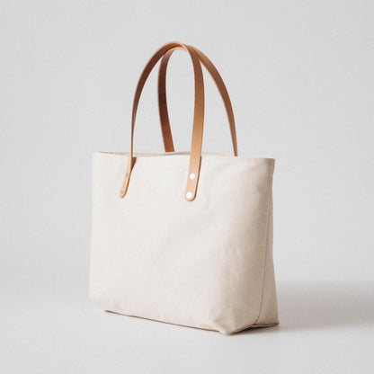 Natural Canvas East West Tote