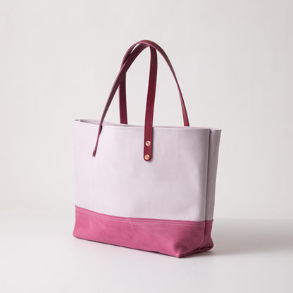 Scratch-and-Dent Pearl &amp; Pink East West Panel Tote