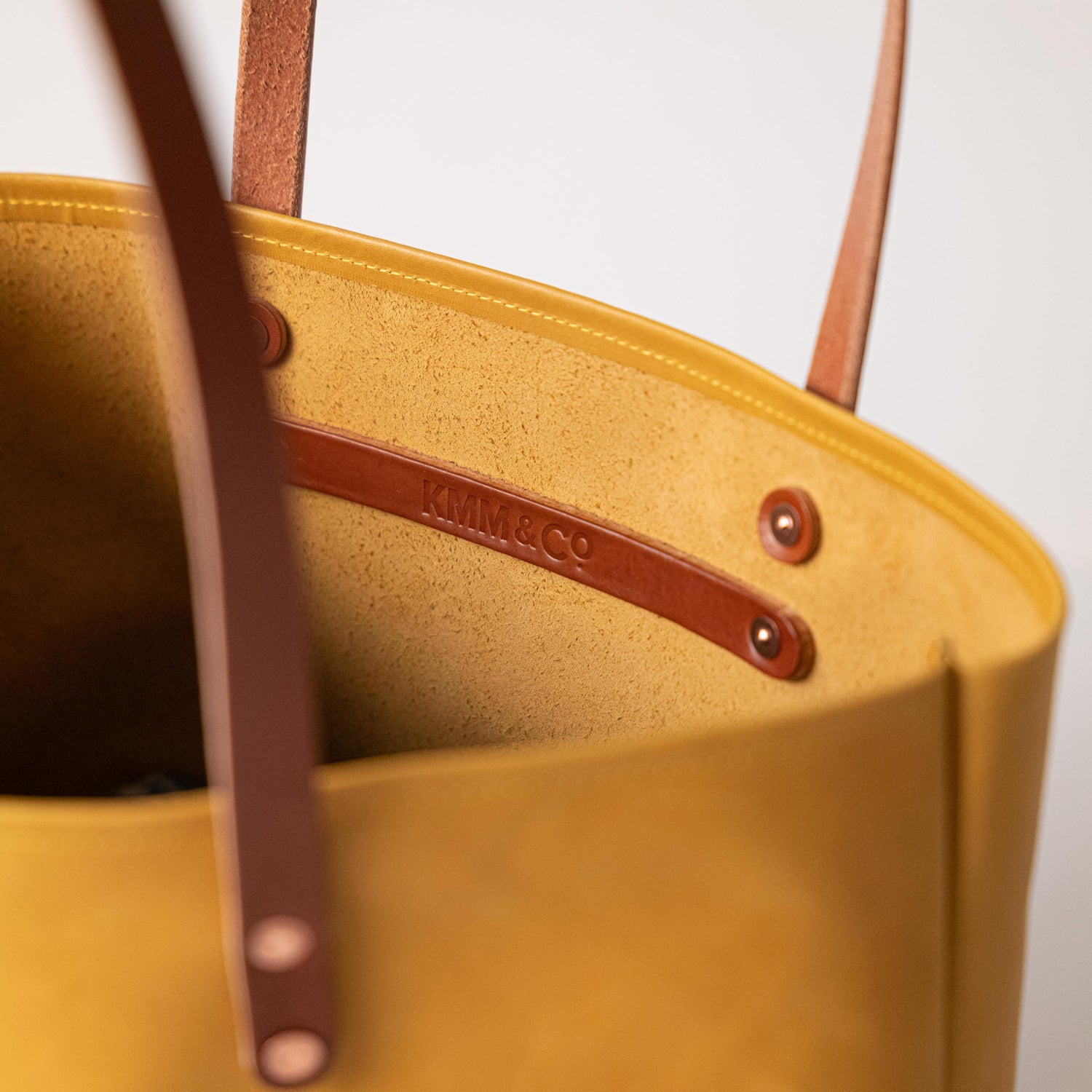 Scratch-and-Dent Mustard &amp; Tortoiseshell East West Panel Tote