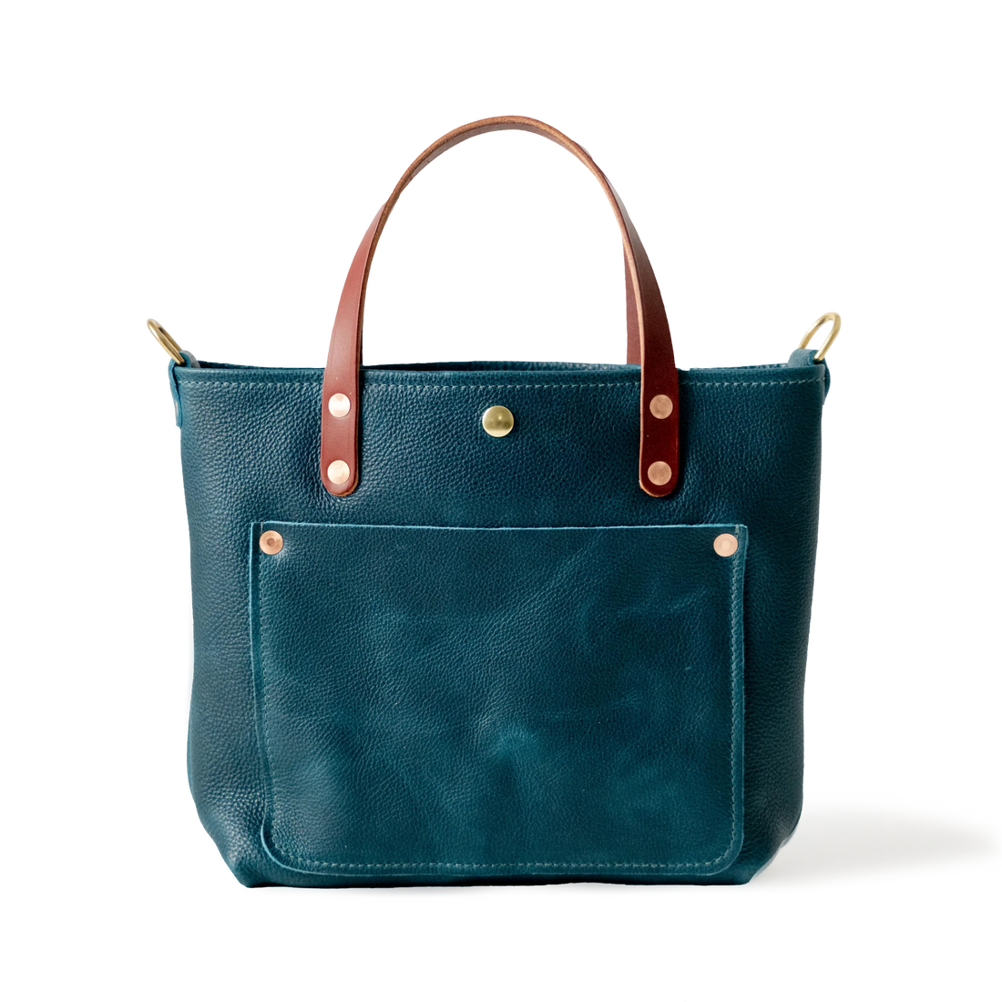 Dark Teal Bulldog Mini Travel Tote