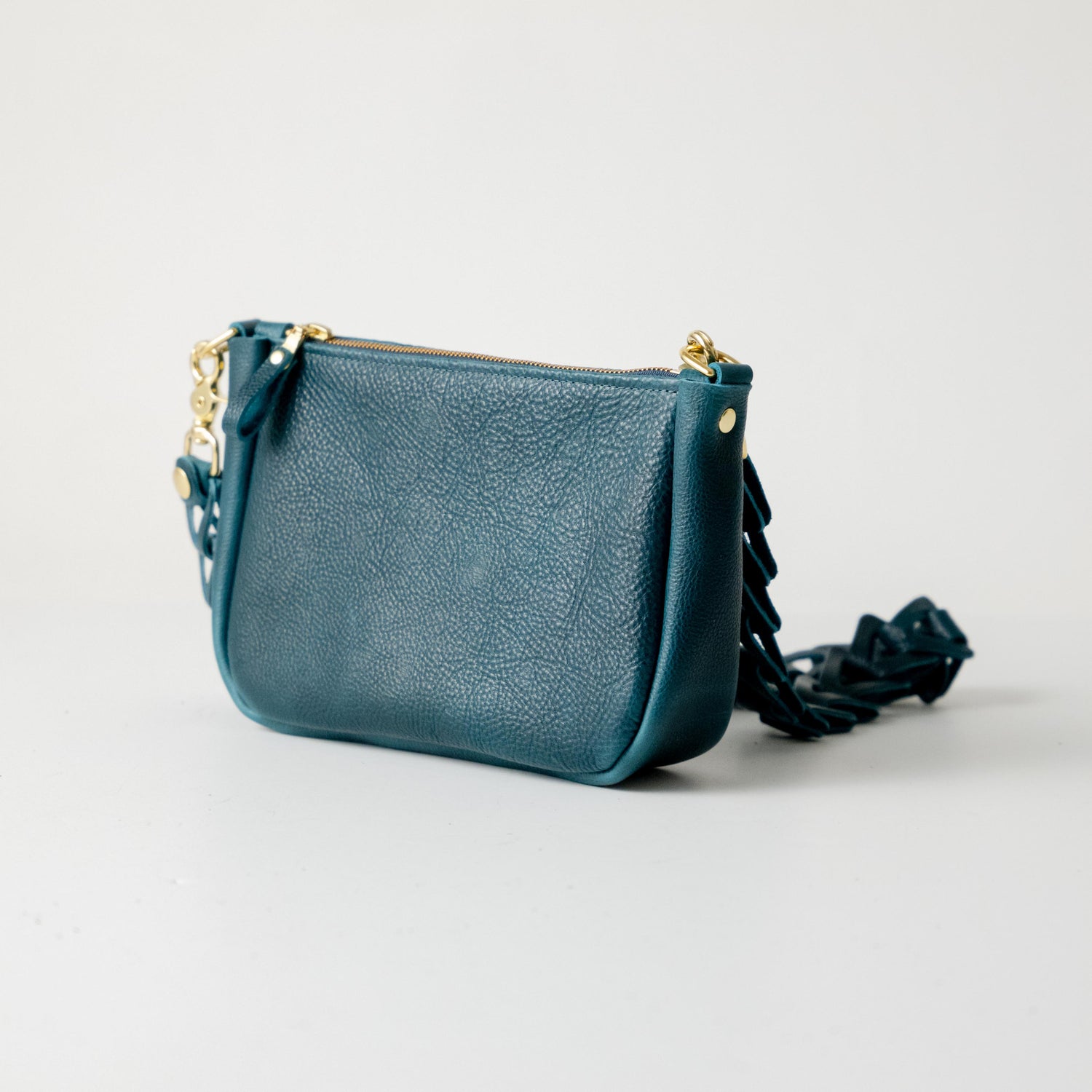 Scratch-and-Dent Dark Teal Bulldog Medium Crossbody Bag