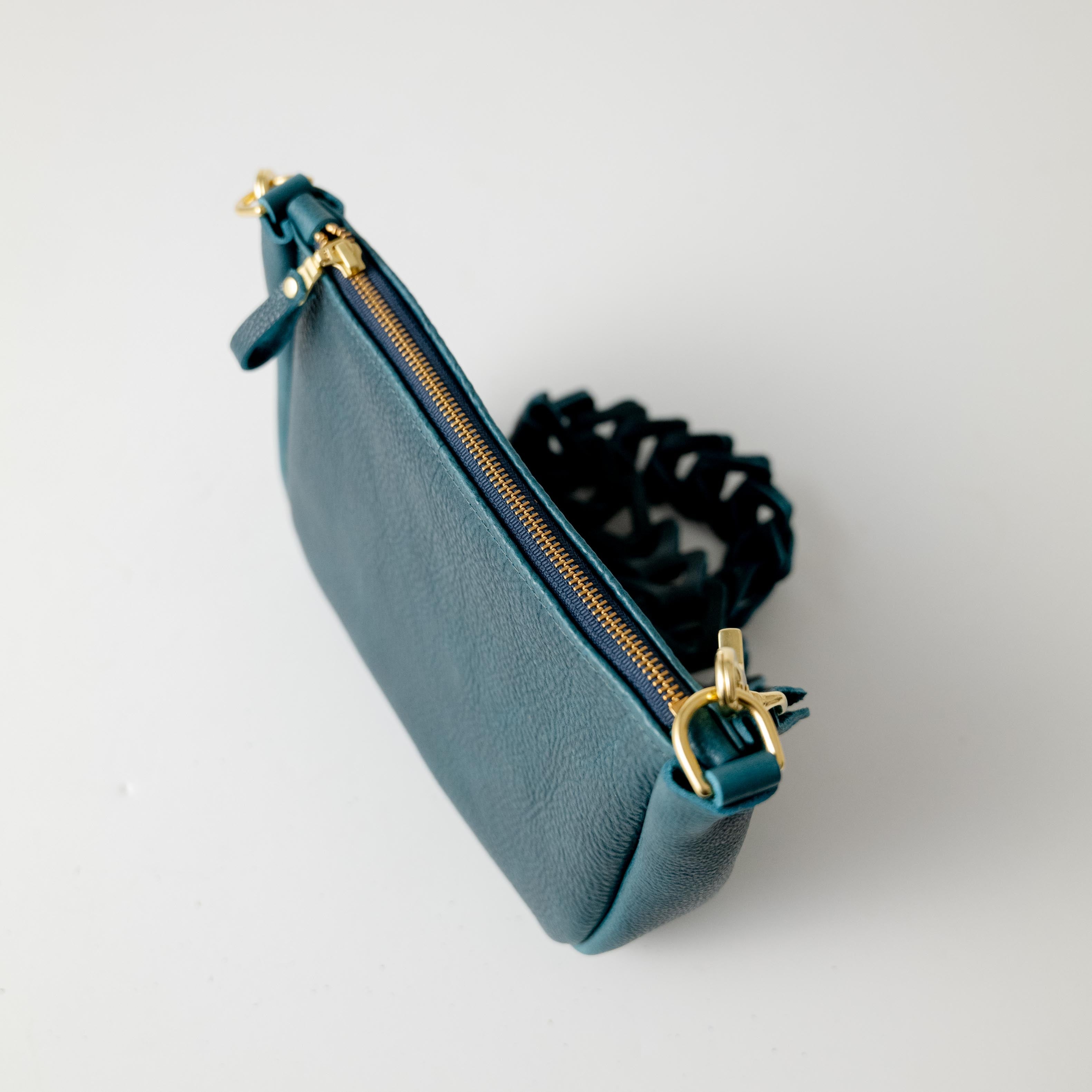 Scratch-and-Dent Dark Teal Bulldog Medium Crossbody Bag