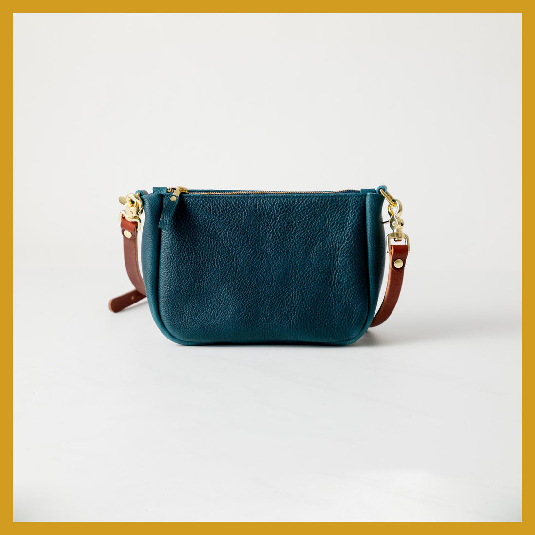 Scratch-and-Dent Dark Teal Bulldog Mini Crossbody Bag