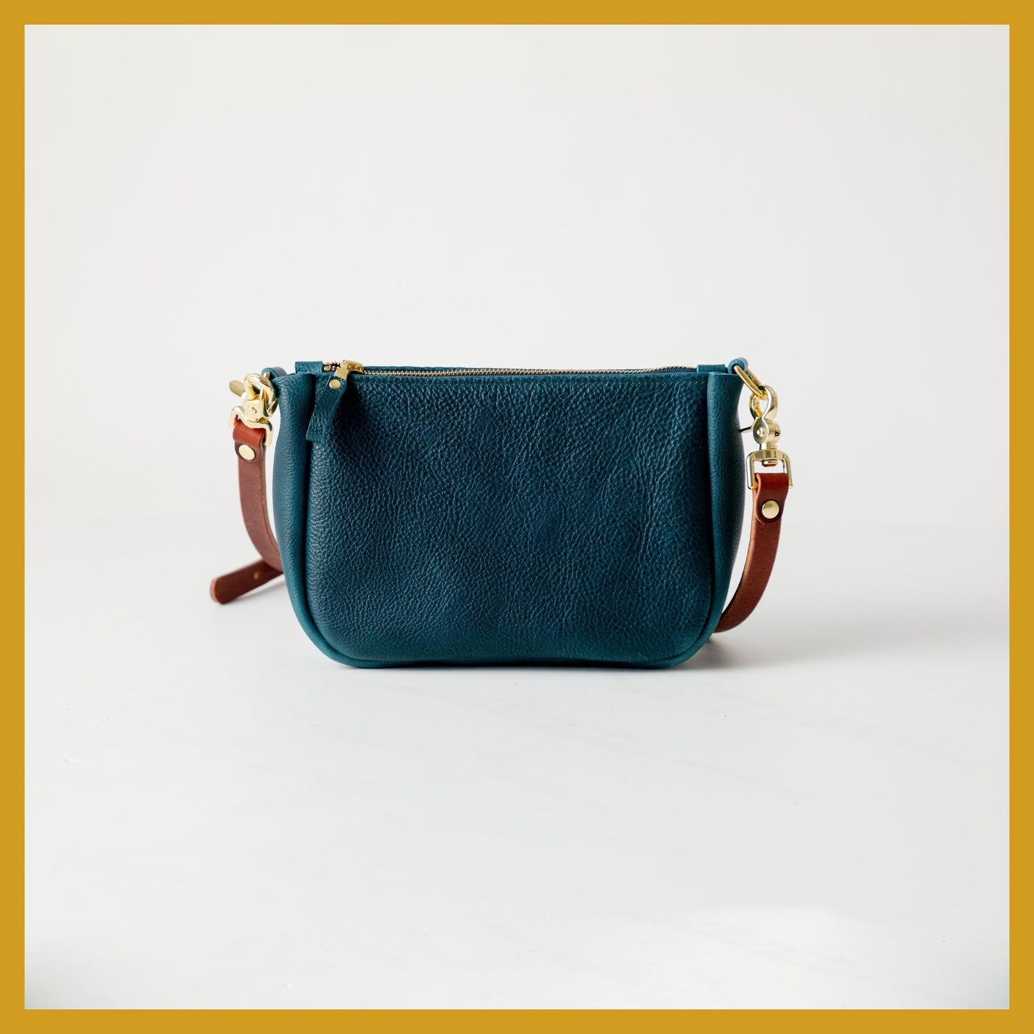 Scratch-and-Dent Dark Teal Bulldog Mini Crossbody Bag