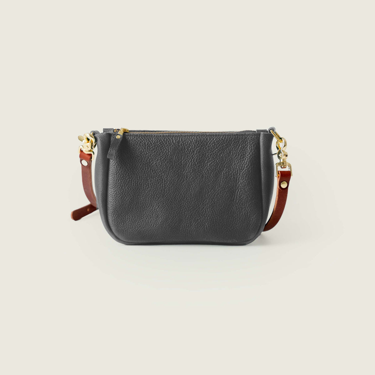 Charcoal Bulldog Mini Crossbody Bag