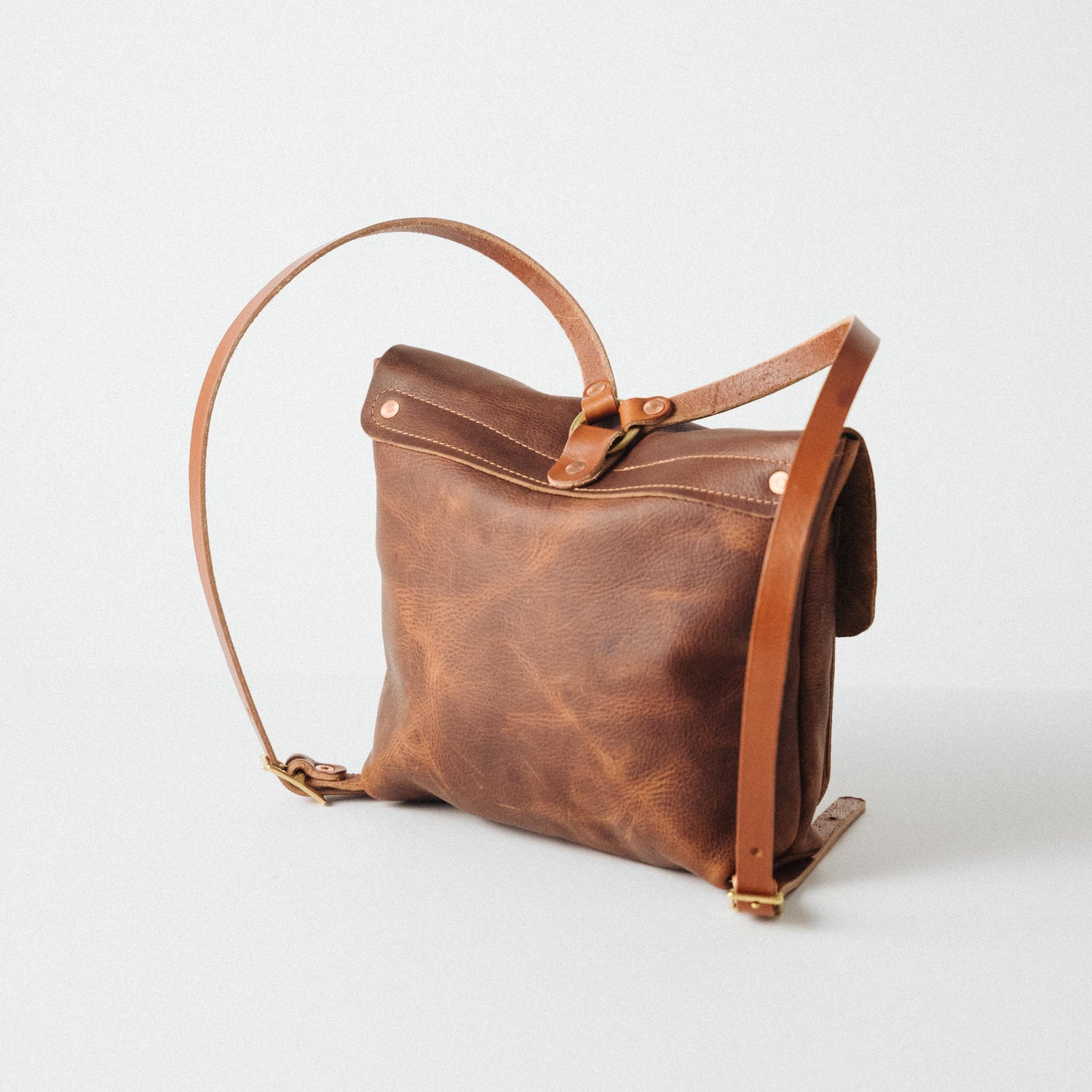 Tan Kodiak Leather Backpack