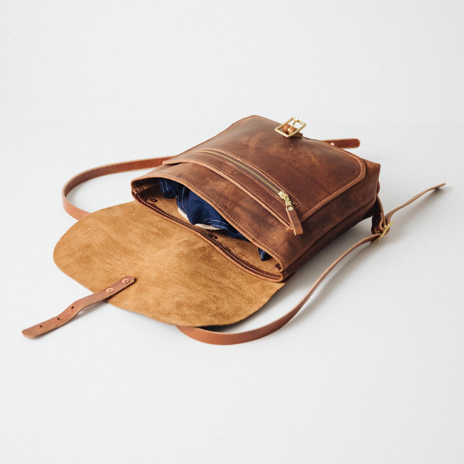 Tan Kodiak Leather Backpack