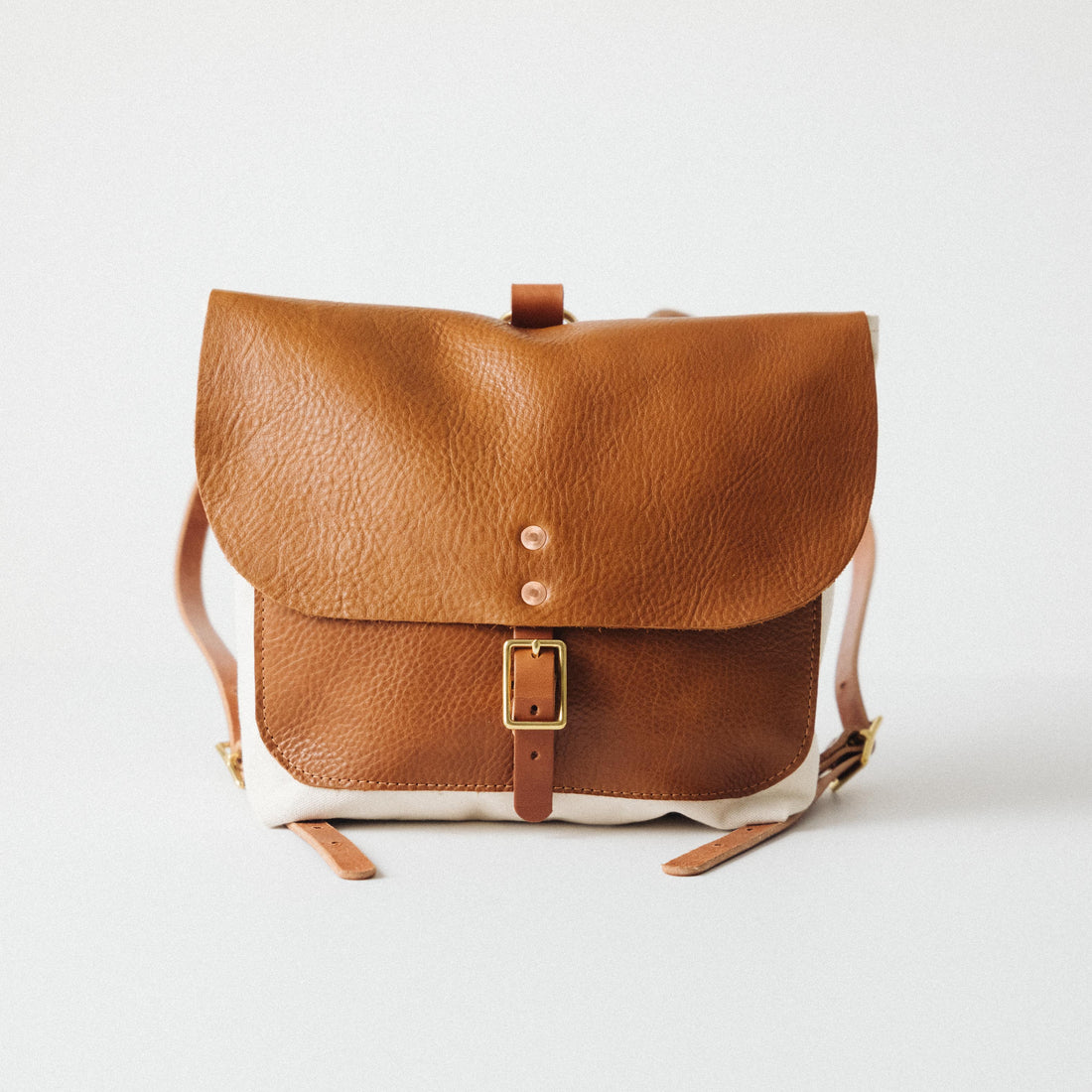 Canvas and Leather Backpack