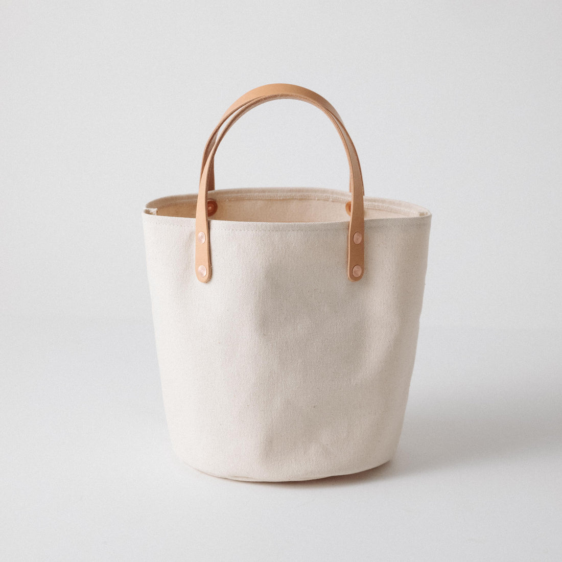 Natural Canvas Bucket Tote