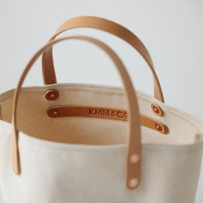 Brown Canvas Bucket Tote