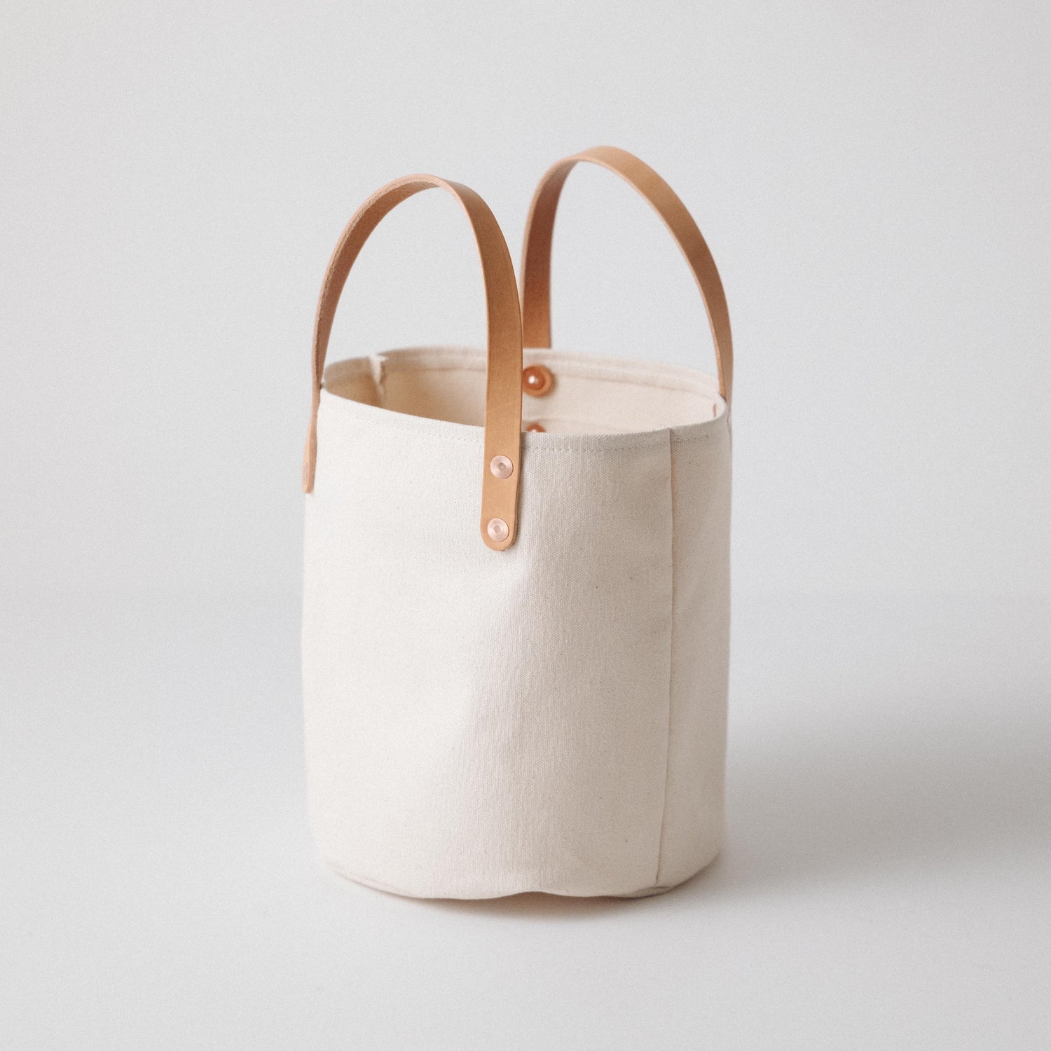 Field Tan Canvas Bucket Tote