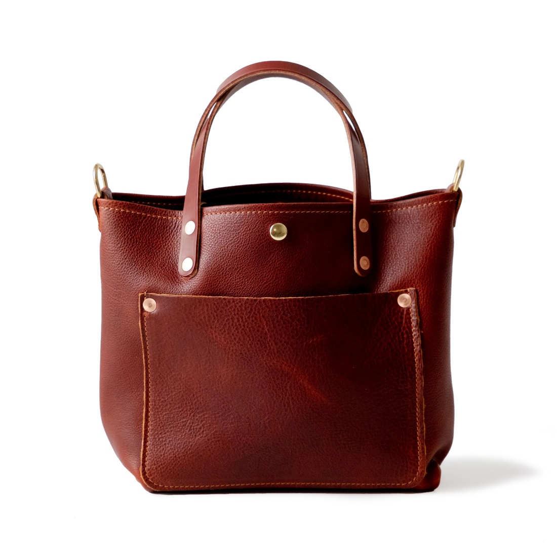 Dark Tan Bulldog Mini Travel Tote