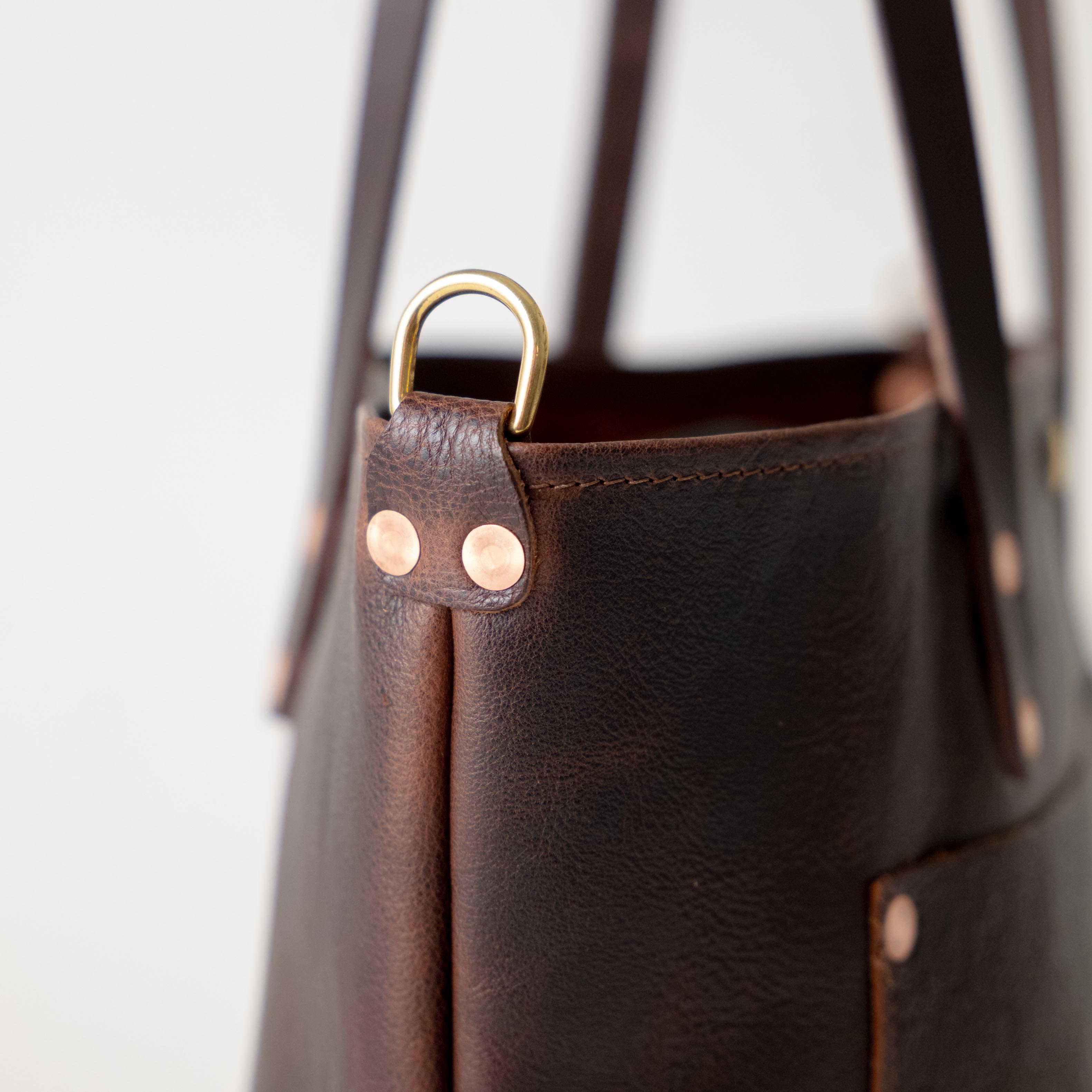 Dark Brown Bulldog Market Tote