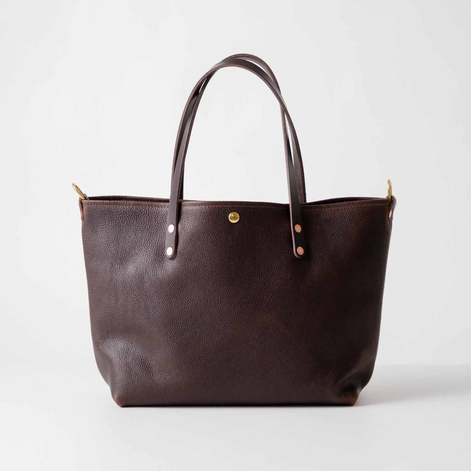 Dark Brown Bulldog East West Travel Tote