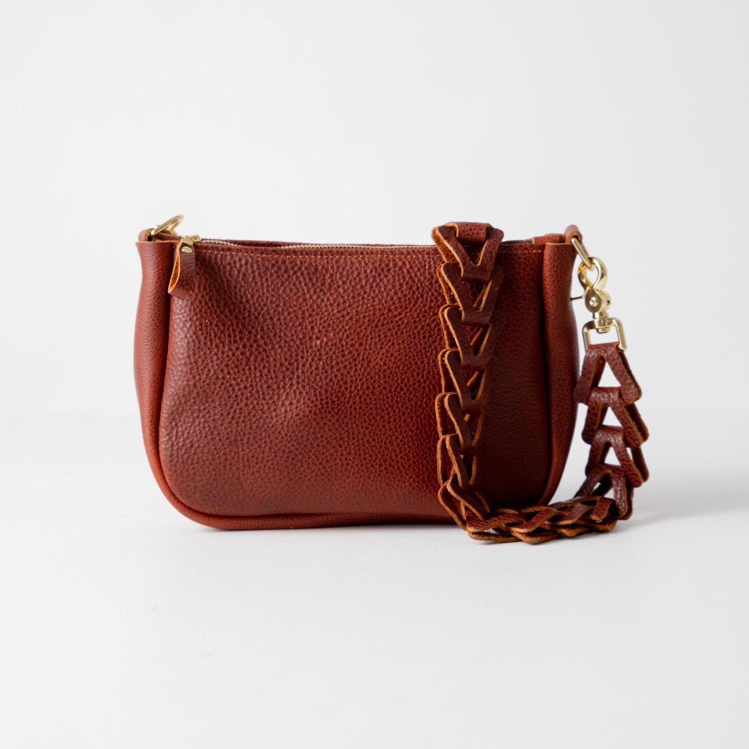 Dark Tan Bulldog Medium Crossbody Bag