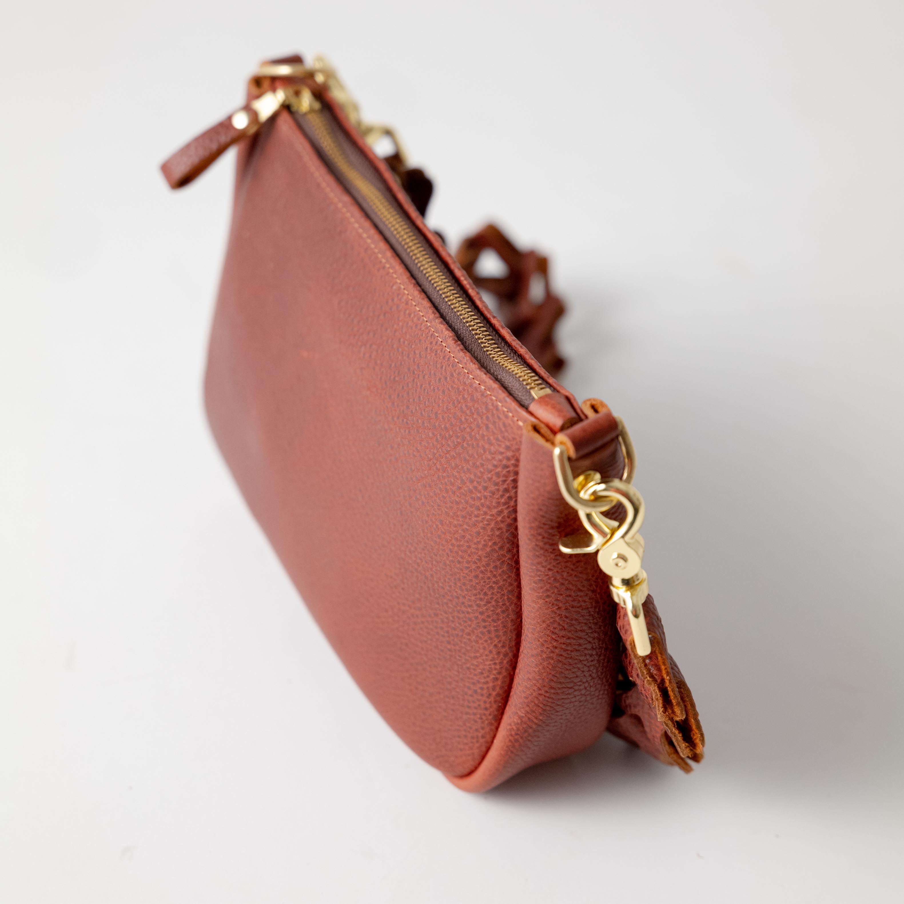 Dark Tan Bulldog Medium Crossbody Bag