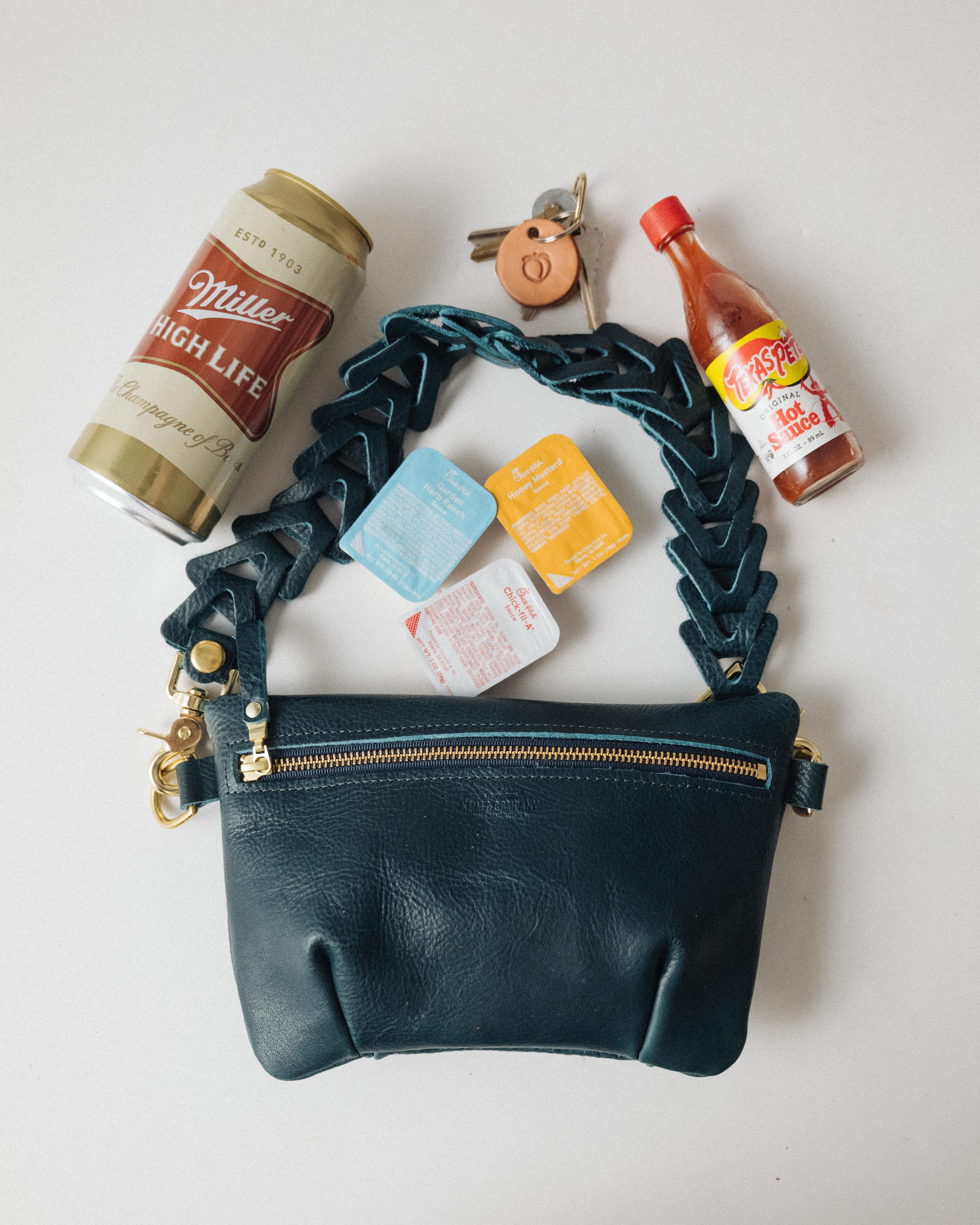 Scratch-and-Dent Dark Teal Bulldog Belt Bag