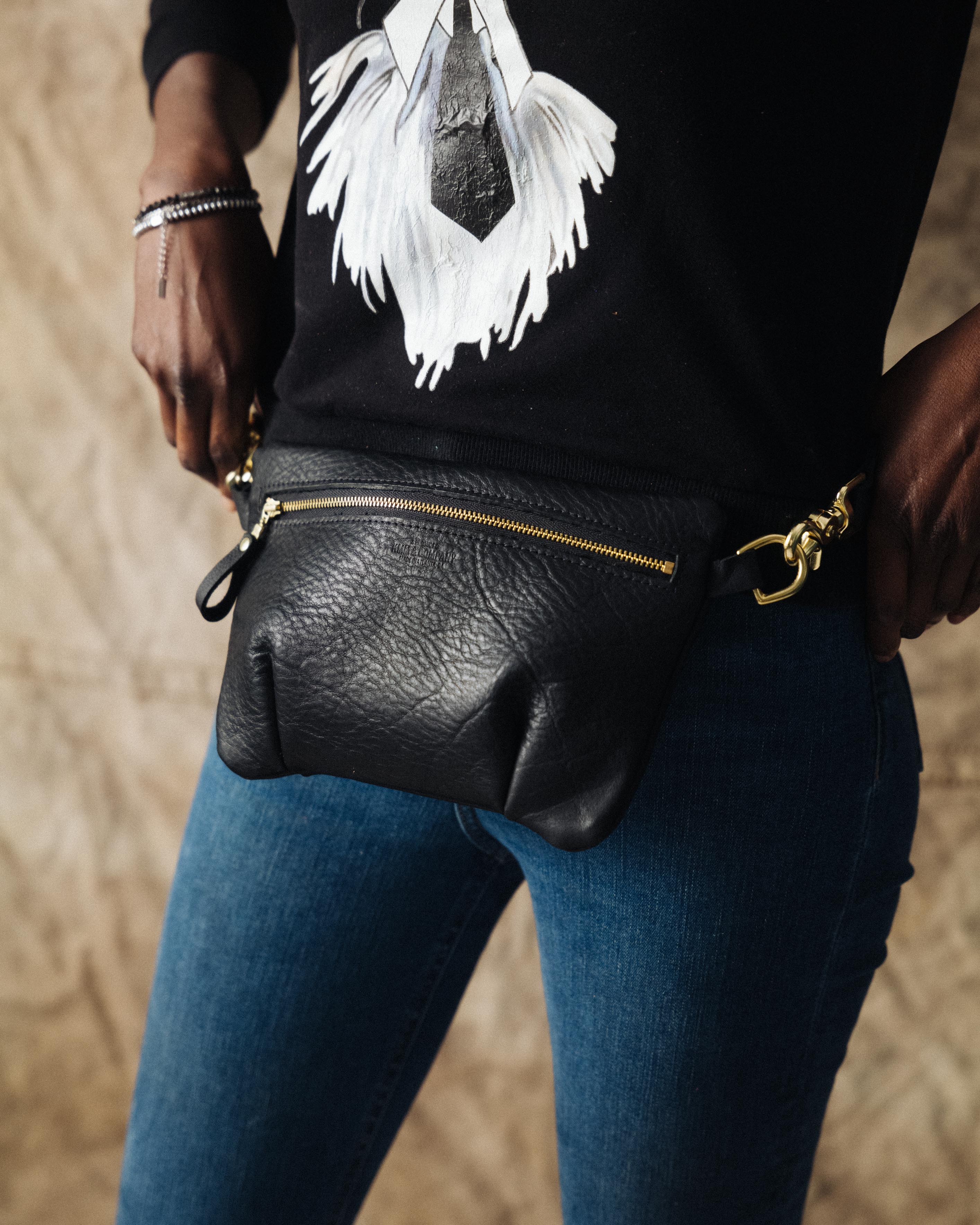 Scratch-and-Dent Black Cypress Belt Bag
