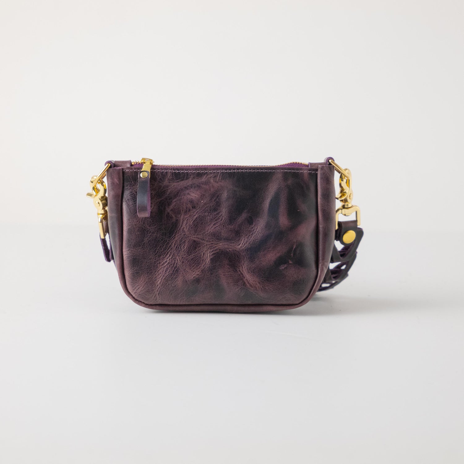 Glossy Purple Mini Crossbody Bag Bundle