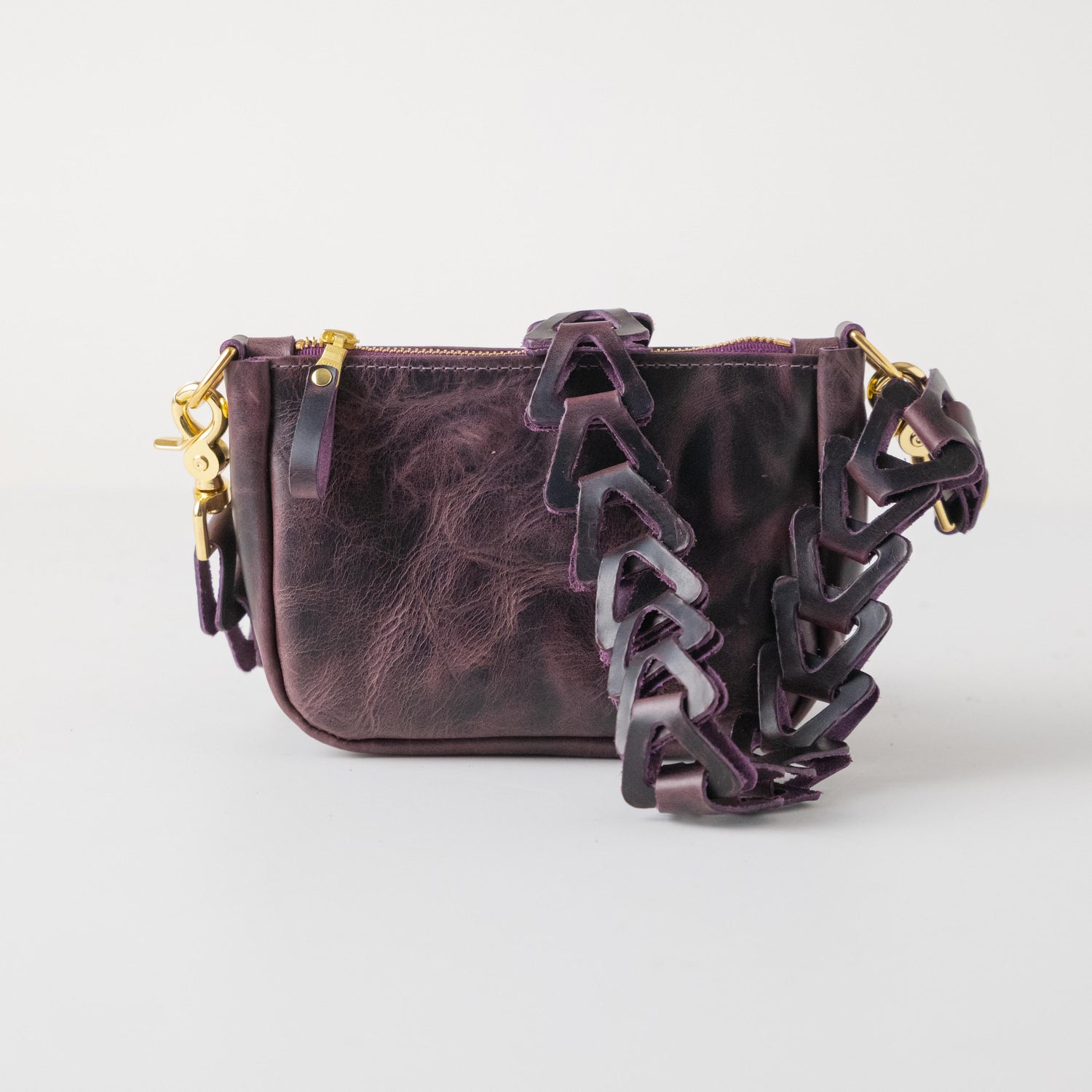 Glossy Purple Mini Crossbody Bag Bundle