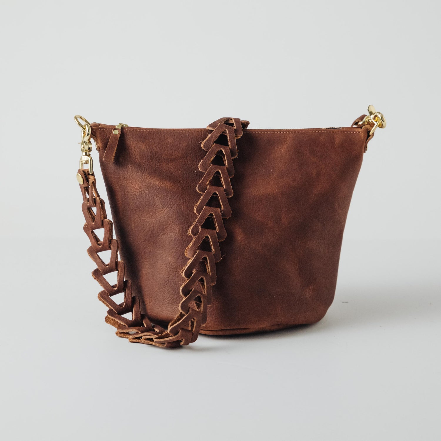 Olive Kodiak Zip-Top Bucket Bag