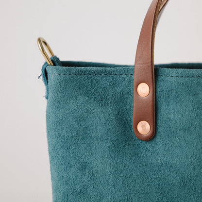 Roughout Dark Teal Bulldog Mini Panel Tote