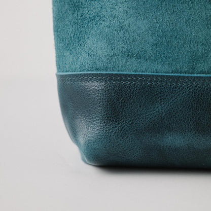 Roughout Dark Teal Bulldog Mini Panel Tote